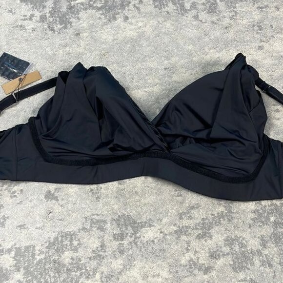 New Omnia Paratus OPAL Crossover Wireless Bra Top Ribbed Velour Sz 3XL Full Cup - Picture 6 of 11